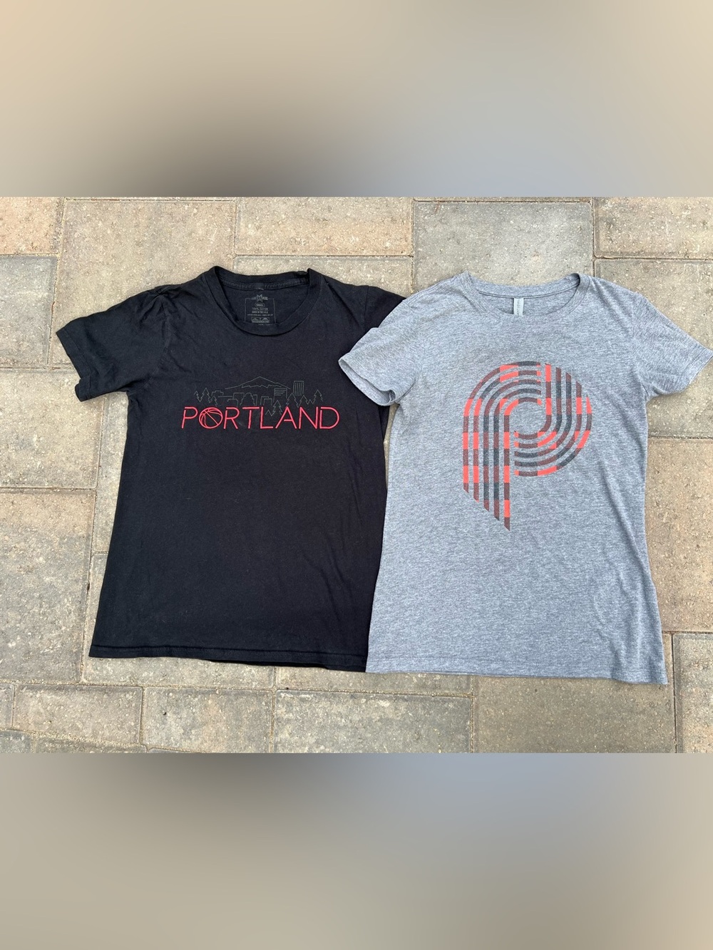 Portland Trail Blazers Inspired Tee Bundle - 2 Graphic Tees Small
